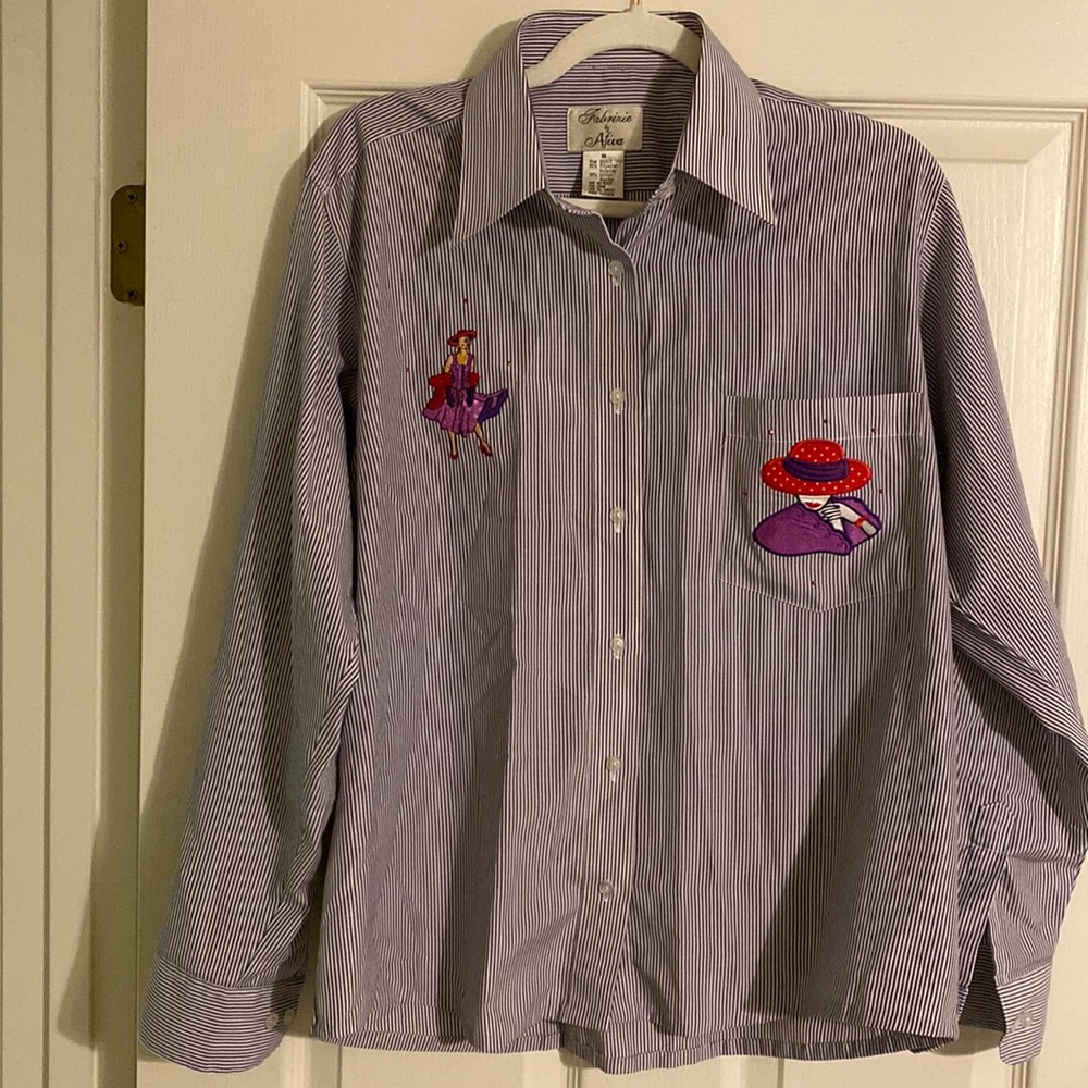 Red Hat Society button down shirt MED